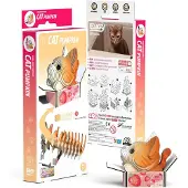 Eugy Le chaton Pumpkin . Puzzle 3D écologique -