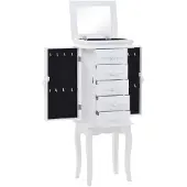 vidaXL Armoire à bijoux blanc