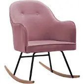 vidaXL Chaise à bascule Rose Velours