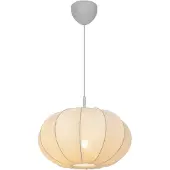 Nordlux Lustre textile Aeron, Variante : Ø 400 x 300 mm, E27, blanc, beige