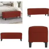 vidaXL Banc Rouge bordeaux 100x35x41 cm Similicuir