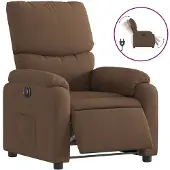 vidaXL Fauteuil relax électrique marron Tissu
