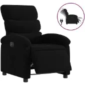 vidaXL Fauteuil relax électrique noir tissu
