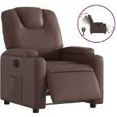 vidaXL Fauteuil relax électrique marron similicuir