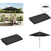 vidaXL Housse de rechange pour parasol noir 300 cm