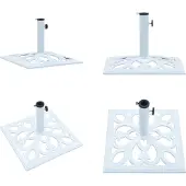 vidaXL Pied de parasol blanc 12 kg 49 cm Fonte