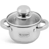 Edenberg Casserole avec couvercle – acier inoxydable – Ø 12 cm – fond à 5 couches !