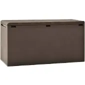 vidaXL Coffre de jardin brun 114x47x60 cm