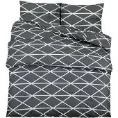 vidaXL Ensemble de literie Gris 200x220 cm coton