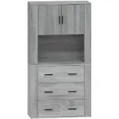 vidaXL Highboard Gris Sonoma Matériau dérivé du bois