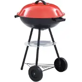 vidaXL Barbecue portable au charbon de bois XXL avec roues 44 cm