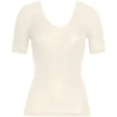 Hanro Maillot de corps ' Woolen Silk Kurzarm ' crème / blanc cassé