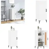vidaXL Sideboard Blanc 34,5x34x90 cm Bois composite