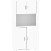 vidaXL Highboard Blanc Matériau dérivé du bois