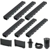 vidaXL Canaux de drainage 6 pcs. Plastique 6 m