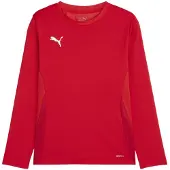 Puma Garçons, T-shirt de sport, teamGOAL LS Jersey Jr (128), Rouge, 128