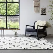 FRAAI Tapis vintage - Wonder Vert/Noir | 120x170 cm | Rectangulaire | Pile haute