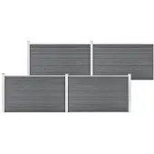 vidaXL Clôture de jardin WPC 699x106 cm Gris