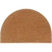 vidaXL Tapis de porte naturel demi-rond 60x90cm fibre de coco touffeté
