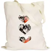 Yoursurprise Tote bag personnalisé en coton bio - Naturel