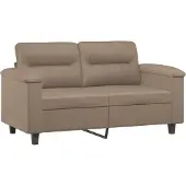 vidaXL Canapé à 2 places Cappuccino 120 cm Similicuir
