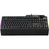 Asus TUF Gaming K1, Full size (100%), Câble, USB, Commutateur à membrane, LED RVB, Noir