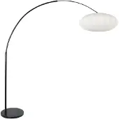 Steinhauer Lampe à arc Sparkled Light noir avec capuche blanche