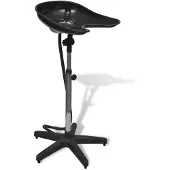 vidaXL Lavabo pour cheveux noir