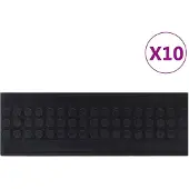vidaXL Marches d'escalier 10 pcs 25x75 cm caoutchouc