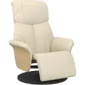 vidaXL Fauteuil relax avec repose-pieds Crème Similicuir