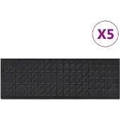 vidaXL Marches d'escalier 5 pcs 25x75 cm caoutchouc