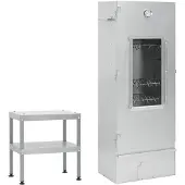 vidaXL Fumoir avec table Acier galvanisé