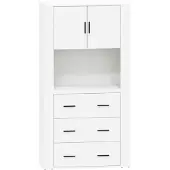 vidaXL Highboard Blanc Bois d'ingénierie