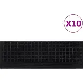 vidaXL Marches d'escalier 10 pcs 25x75 cm caoutchouc