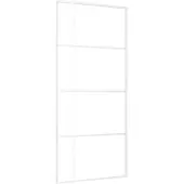 vidaXL Schiebetür 90x205 cm ESG -Glas und Aluminium weiß