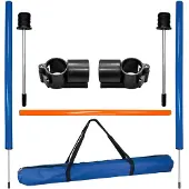 Trixie Agility Hurdle, jouet d'obstacle pour chiens, plastique, 129cm x 115cm x 3cm, bleu avec orange