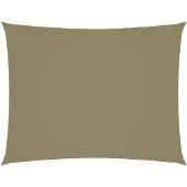 vidaXL Voile de parasol tissu oxford rectangulaire 2x3 m beige