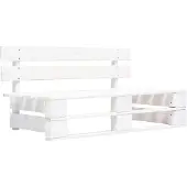 vidaXL Banc d'extérieur palettes bois blanc