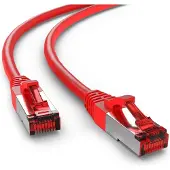 Goobay Câble patch CAT 6, S/FTP (PiMF), rouge, 1,5 m - conducteur en cuivre (CU), gaine sans halogène (LSZH)