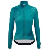 Santini Pure Dye Long Sleeve Jersey Vert M Femme