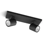 TRIO Philips myLiving Spot Runner 2flg. 2x20W noir excl. LM