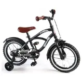 Yipeeh Vélo enfant Black Cruiser - Garçons - 14 pouces - Noir - 95 % assemblé