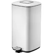 EKO - Regent Pedal bin 20 litres - Acier inoxydable Plastique - Blanc