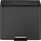 EKO - Essential 2 Recycler Poubelle à pédale 20+9 litres - Steel Polypropylene - Noir