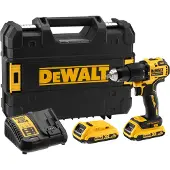 DeWalt Perceuse à percussion sans fil DCD 709 D2T 18 V 65 Nm + 2 batteries 2,0 Ah + chargeur dans un coffret TSTAK