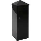 Vepa Bins Boîte aux lettres carrée autoportante noire Boîte aux lettres carrée robuste en métal