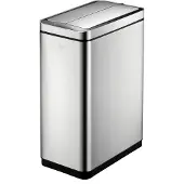 EKO - Deluxe Phantom Sensor Poubelle 45 litres - Stainless steel Polypropylene - Matt Edelstahl