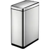 EKO - Deluxe Phantom Sensor Poubelle 20+20 litres - Stainless steel Polypropylene - Matt Edelstahl