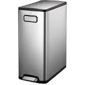 EKO - Ecofly Poubelle à pédale 30 litres - Acier inoxydable - Acier inoxydable mat