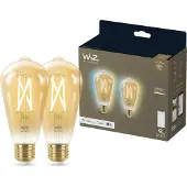 WiZ Connected WiZ Ampoule Edison à Filament Lot de 2 - Lumière Blanche Chaude à Lumière Blanche Froide - E27